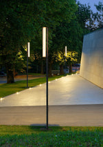 Lumo Arc Outdoor Post Light – Modern LED Garden Lamp in Matte Black