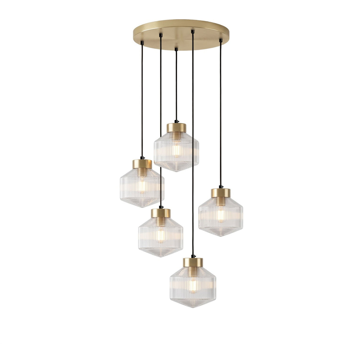 Art Glass Spinning Top Pendant Light in Gold for Dining & Living Spaces