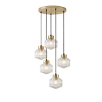 Art Glass Spinning Top Pendant Light in Gold for Dining & Living Spaces