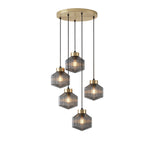 Art Glass Spinning Top Pendant Light in Gold for Dining & Living Spaces