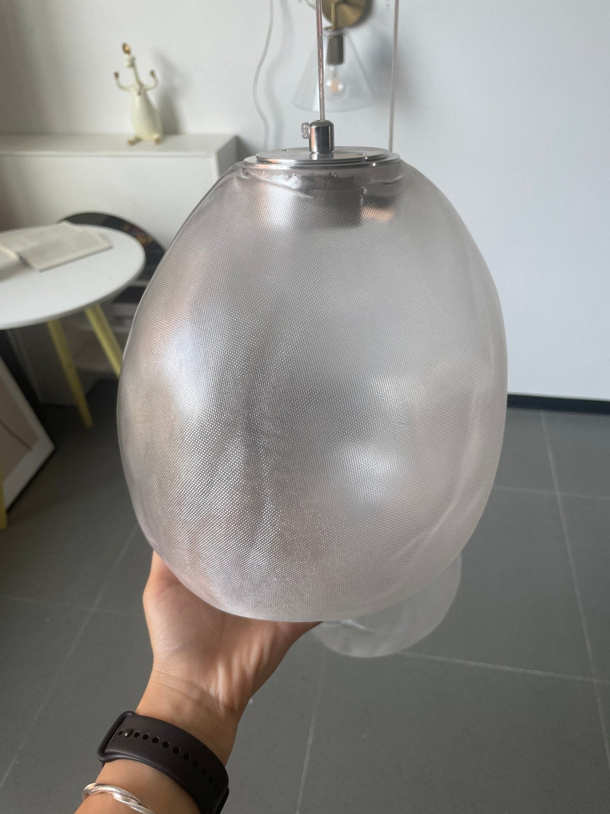 Liquid Glass Stone Pendant Light – Sculptural Blown Glass Chandelier