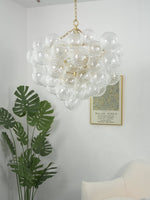 Lumière Cascade Glass Ball Chandelier – Modern Sculptural Pendant Light