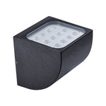 Geometric Outdoor Wall Sconce with Directional LED Light