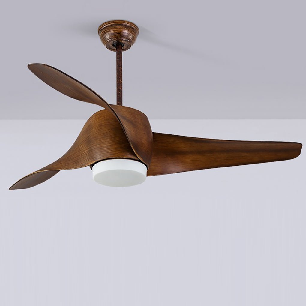 52 Inches Creative Intelligent Timing Three Color Dimming Ceiling Fan Light
