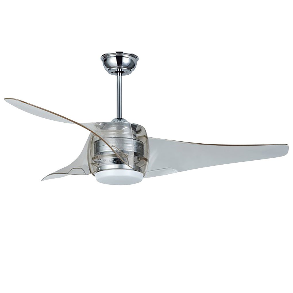 Modern LED Ceiling Fan Chandelier with Remote Control, 52" Minimalist Design