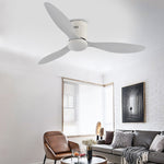 52 Variable Frequency With Remote Control Three Color Dimming Led Ceiling Fan Lamp