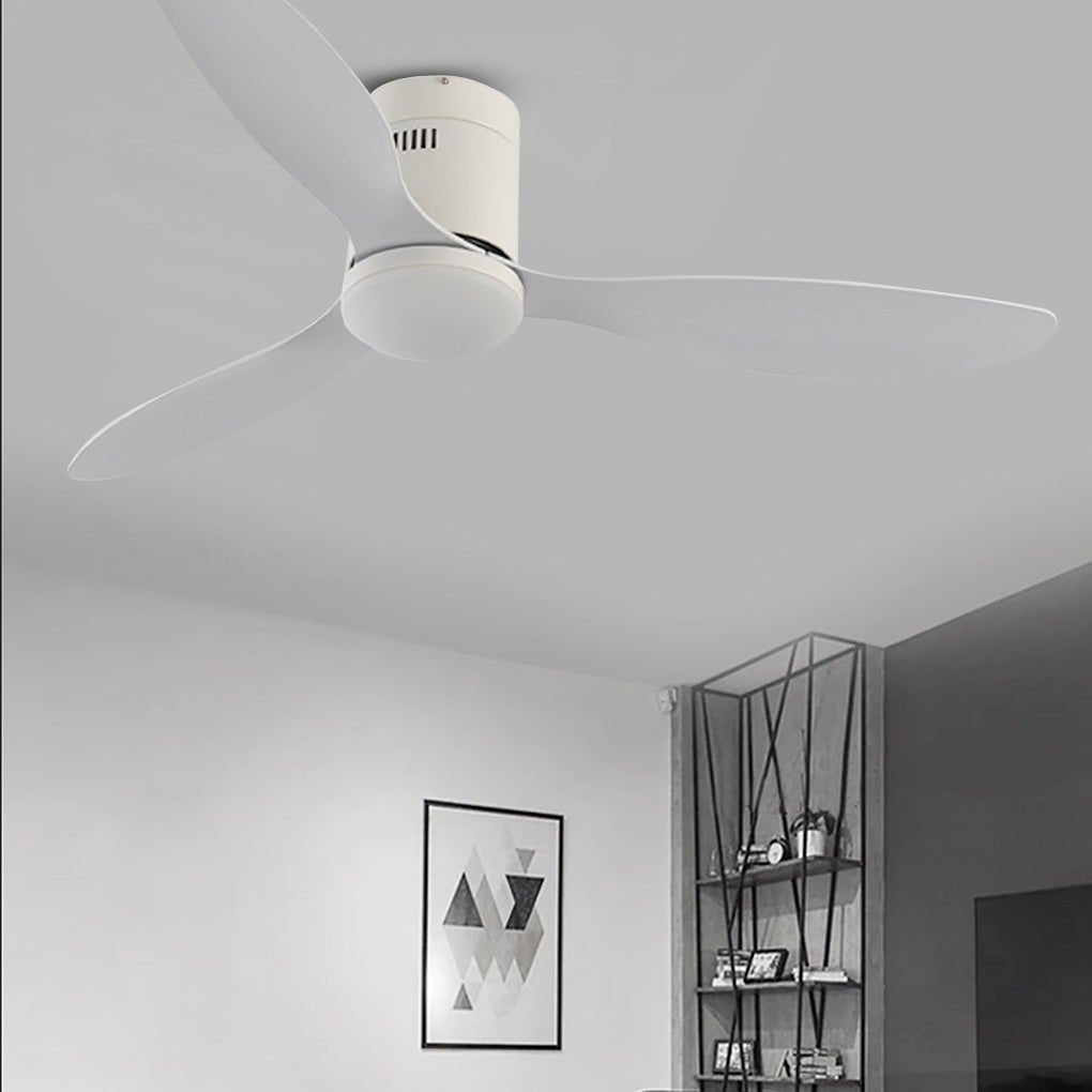 52 Variable Frequency With Remote Control Three Color Dimming Led Ceiling Fan Lamp