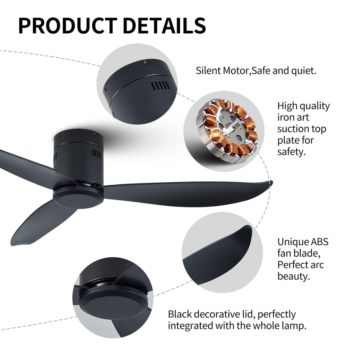 52in-low-profile-black-flush-mount-ceiling-fan-no-light