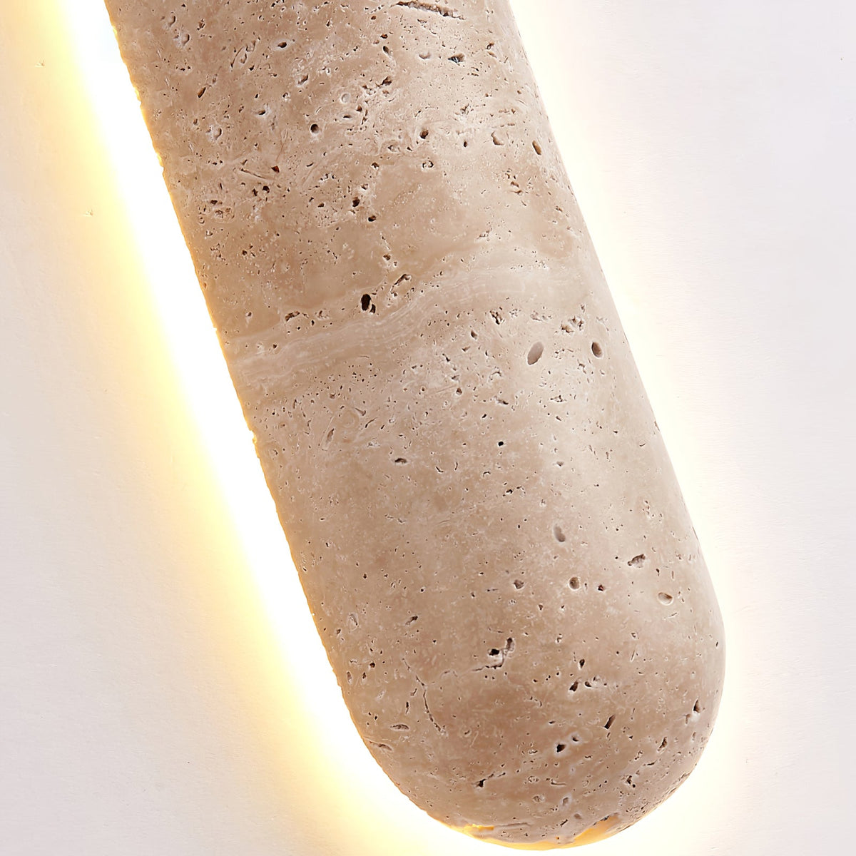 Liora Travertine Wall Sconce — Sculptural Stone LED Wall Light