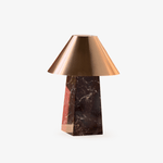 Conic Marble Table Lamp with Brass Shade for Modern Interiors