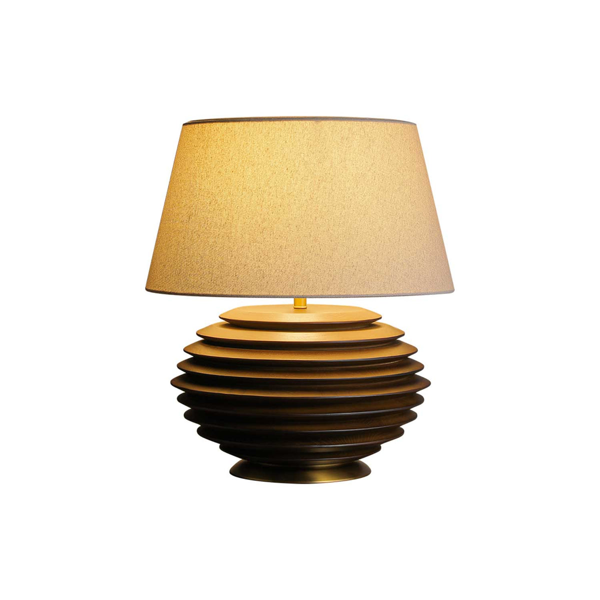 Cadence Table Lamp – Modern Fabric & Wood Table Light for Living Room, Bedroom, and Office