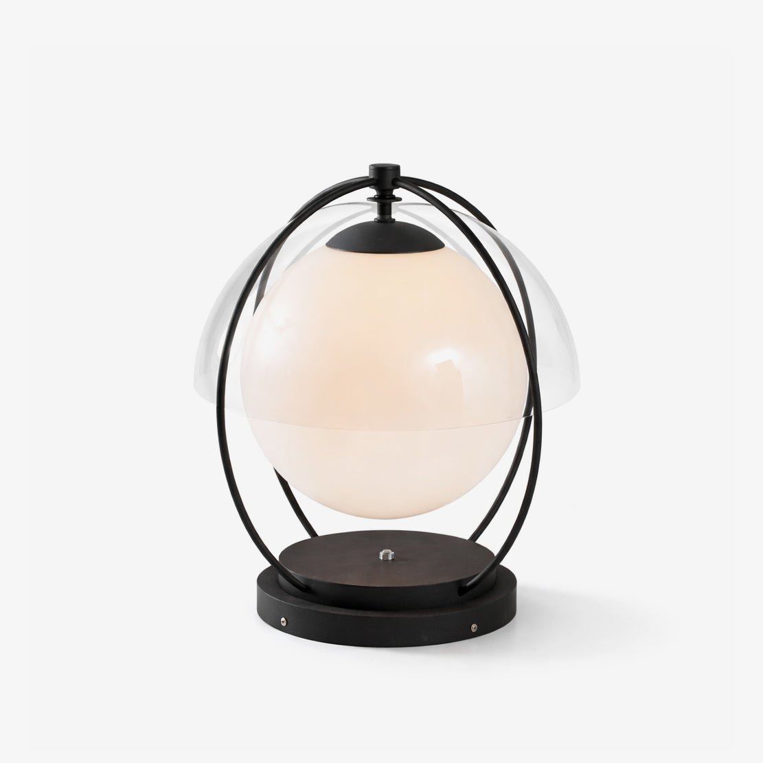 Orbital Globe Outdoor Table Lamp – Modern Sphere LED Patio Light