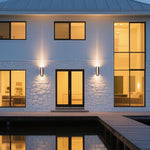 Modern Black Outdoor Wall Sconce with Integrated LED Lighting