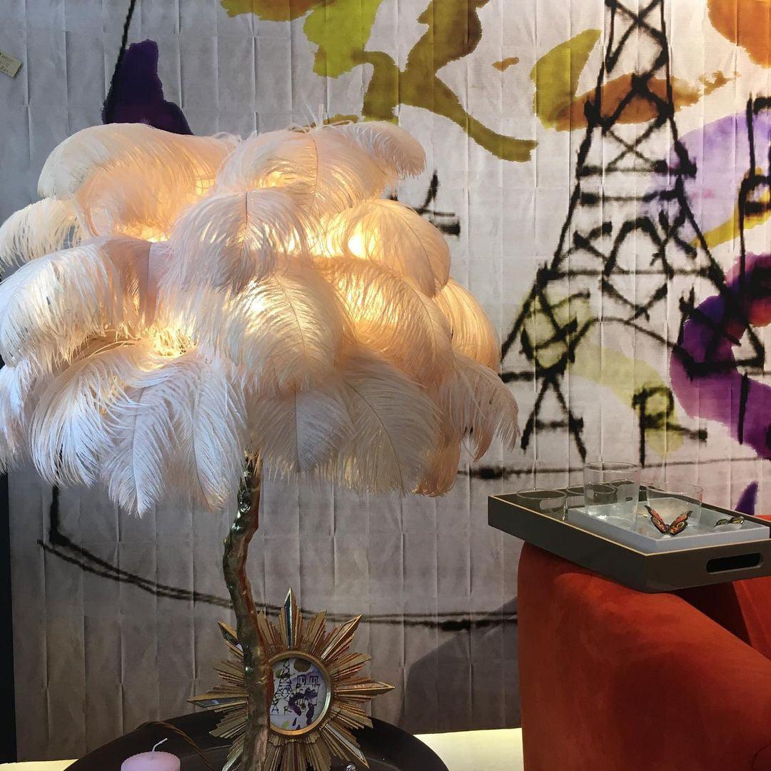 Feathered Elegance Table Lamp