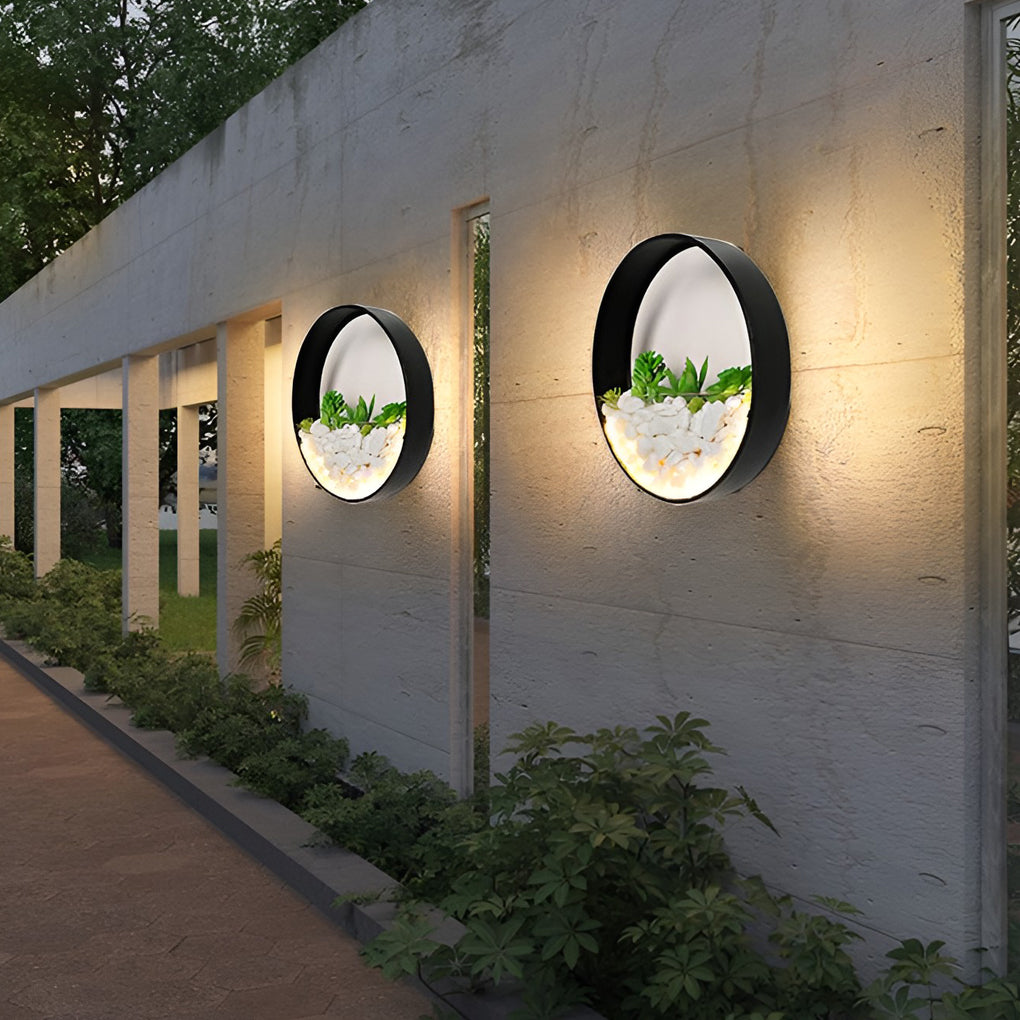 Round Simulation Landscape Outdoor Wall Lamp