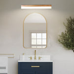 Wooden Led Bathroom Vanity Light Plastic Shade