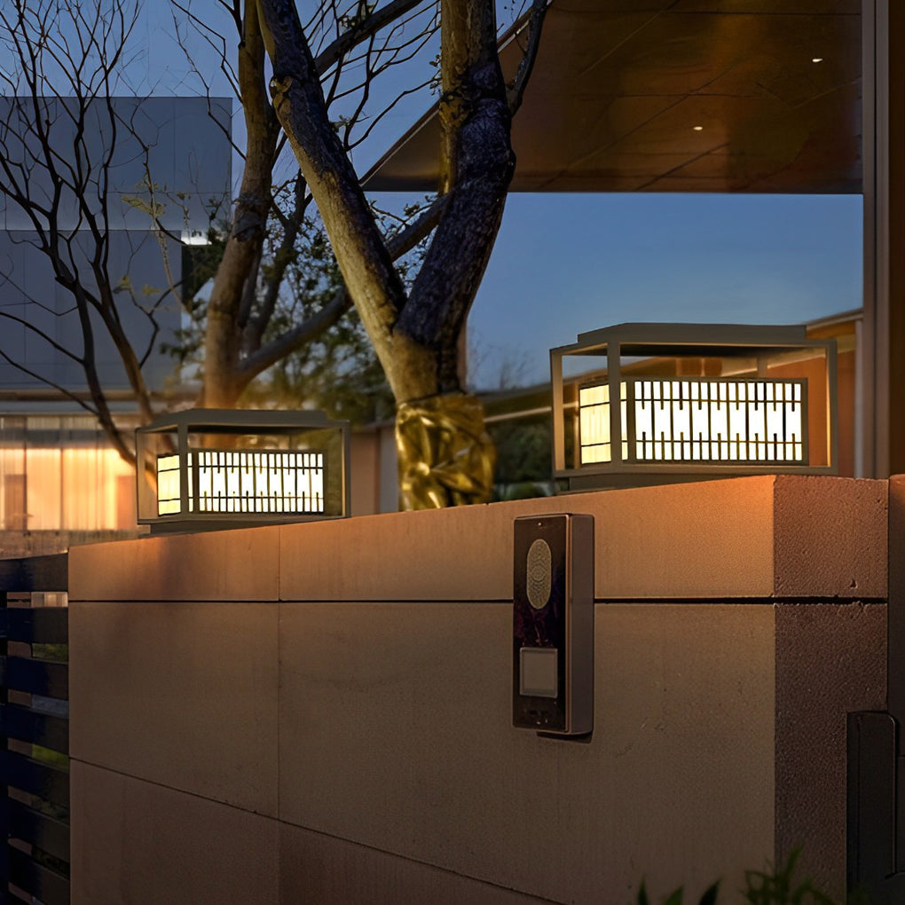 Square Vintage Design Outdoor Pillar Lights Li002112