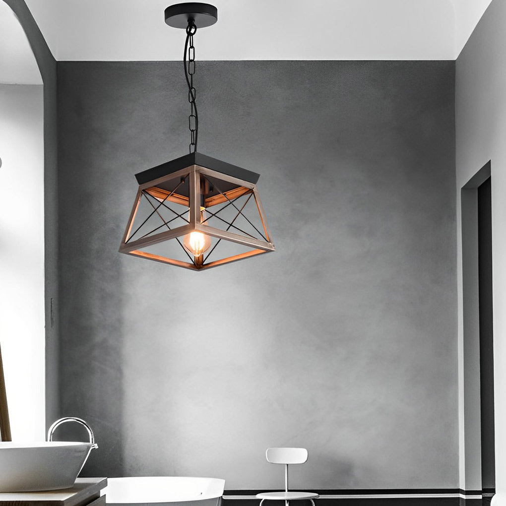 Geometric Industrial Style Ceiling Light Ha083302
