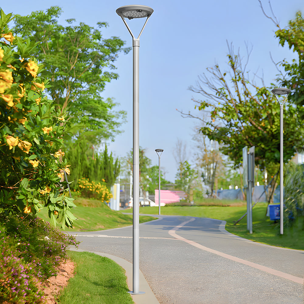 Solar Outdoor Post Garden Pole Light With Dual Motion Sensor