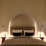 Swing Long Arm Austere Wall Lamp Black Gold
