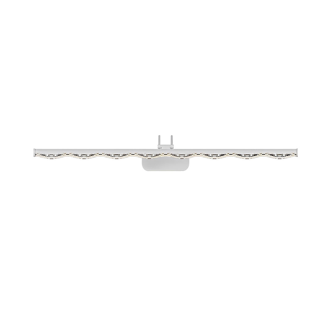 Prismatic Crystal-Effect LED Vanity Light in Modern Iron Frame