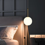 Modern 1 3 Light White Glass Globe Island Pendant Light In Gold Finish