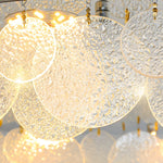 Round Small Glass Seashells 3 Step Dimming Simple Post Modern Ceiling Lamp