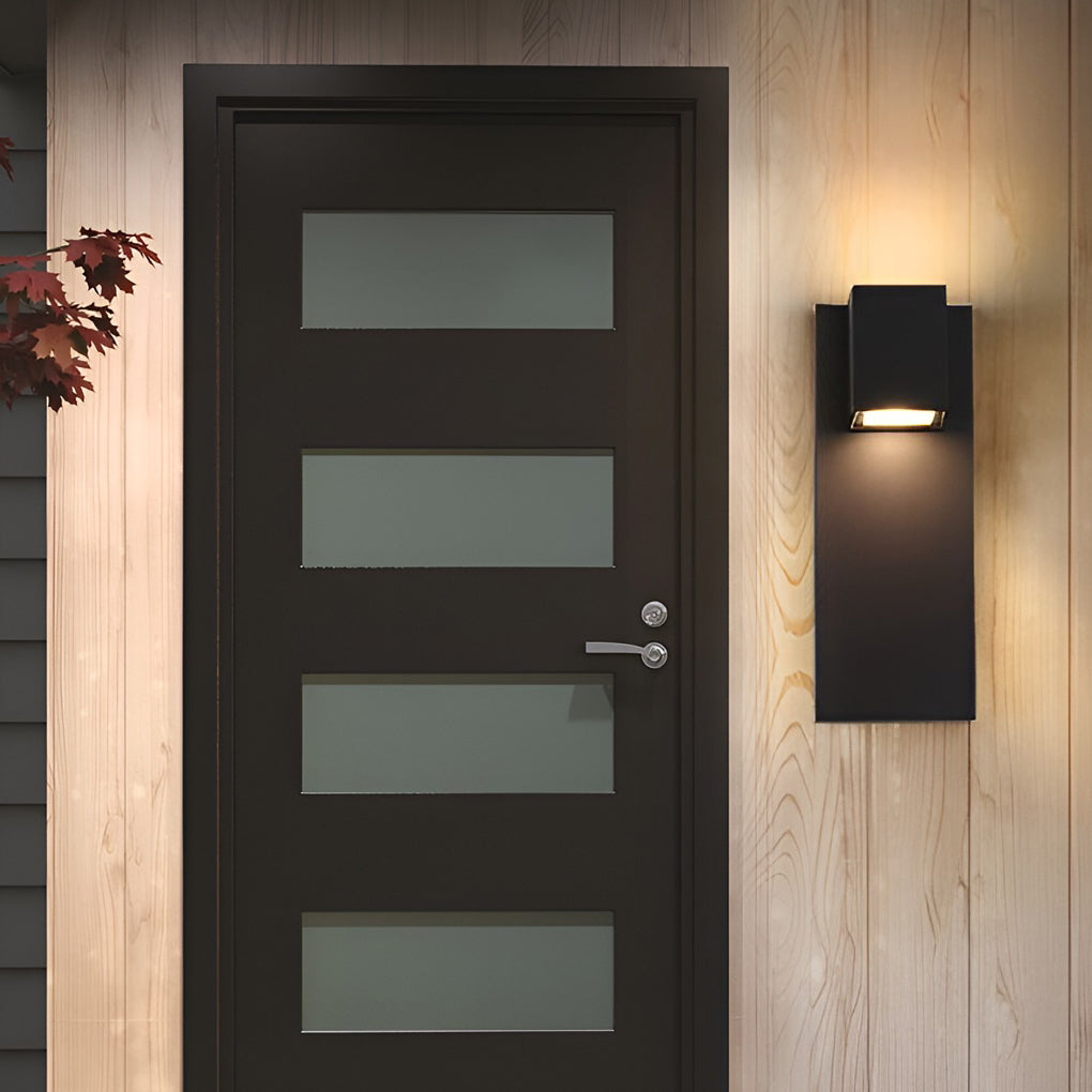 Square Waterproof Led Up And Down Lights Modern Outdoor Wall Lamp Wall Sconce Lighting