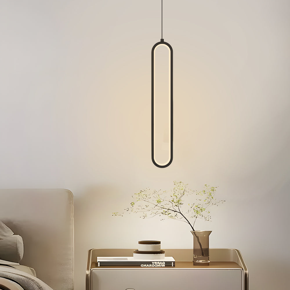 Oval Aluminum Led 3 Step Dimming Modern Pendant Lights With Spotlights
