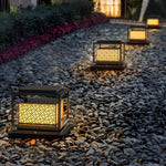 Square Waterproof Solar Outdoor Post Light