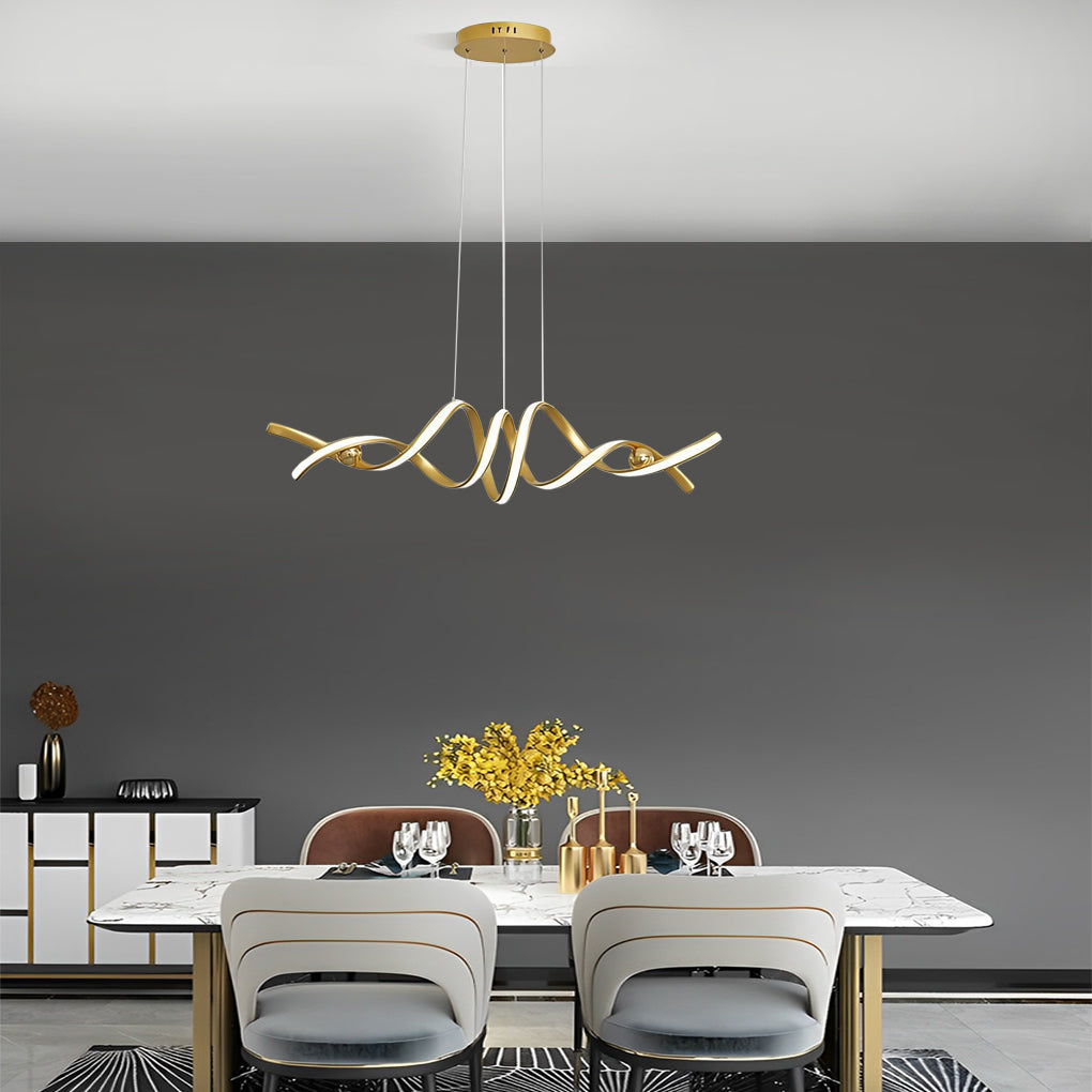 Wave Strip Twisted Creative Pendant Light Ha081811