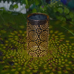 7 3 Inch H Metal Cut Out Solar Outdoor Lantern