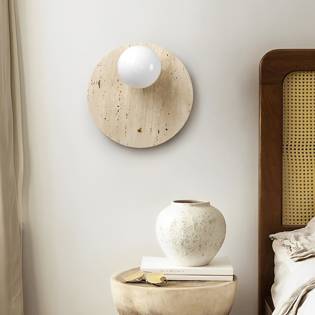 Yellow Travertine Wall Lights Fixture Ha098903