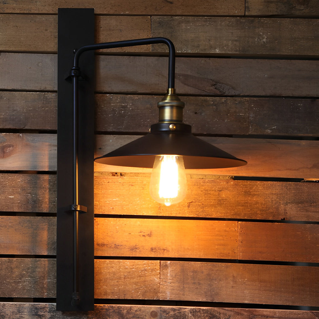 Black Retro Industrial Wall Lamp Ha076411