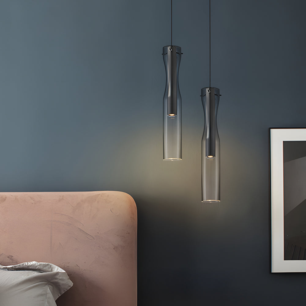Long Glass Copper Luxury 3 Step Dimming Simple Modern Pendant Lights Fixture Li002773