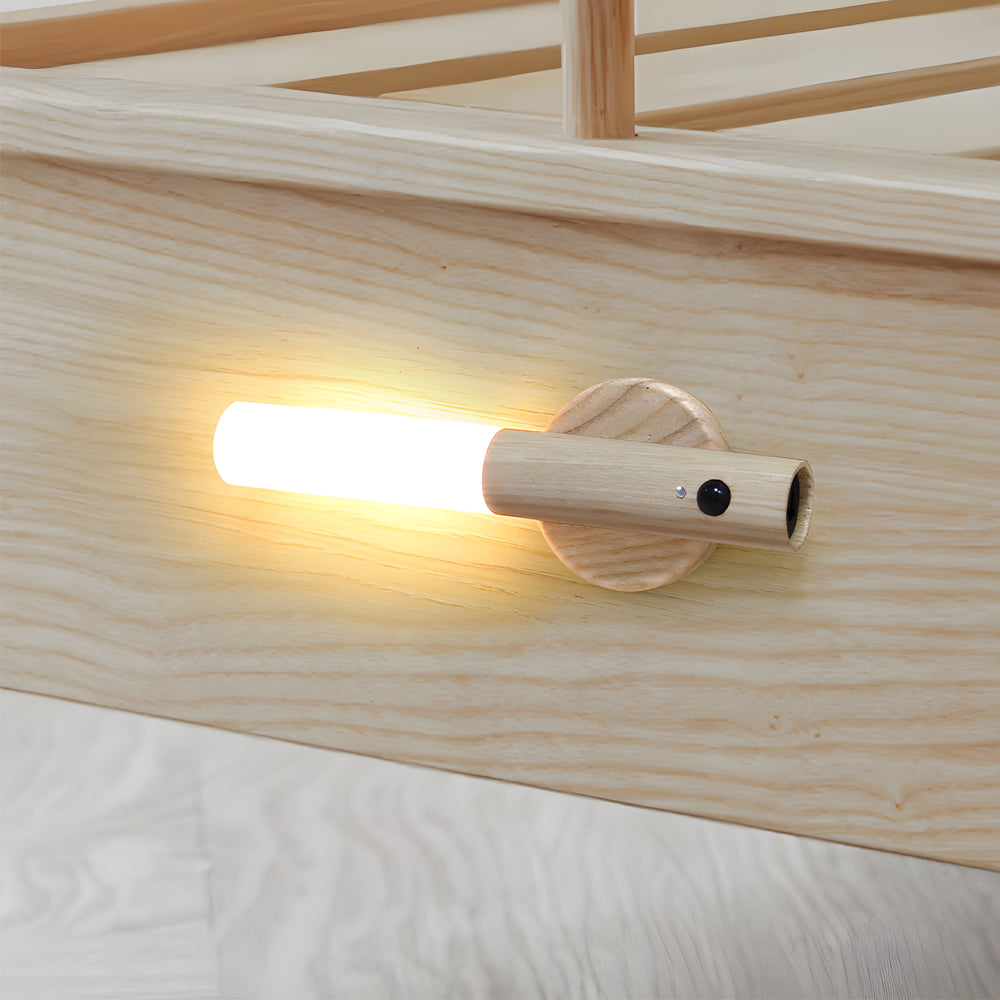 Wood Stick Motion Sensor Night Light Usb Portable Magnetic Wall Lamp