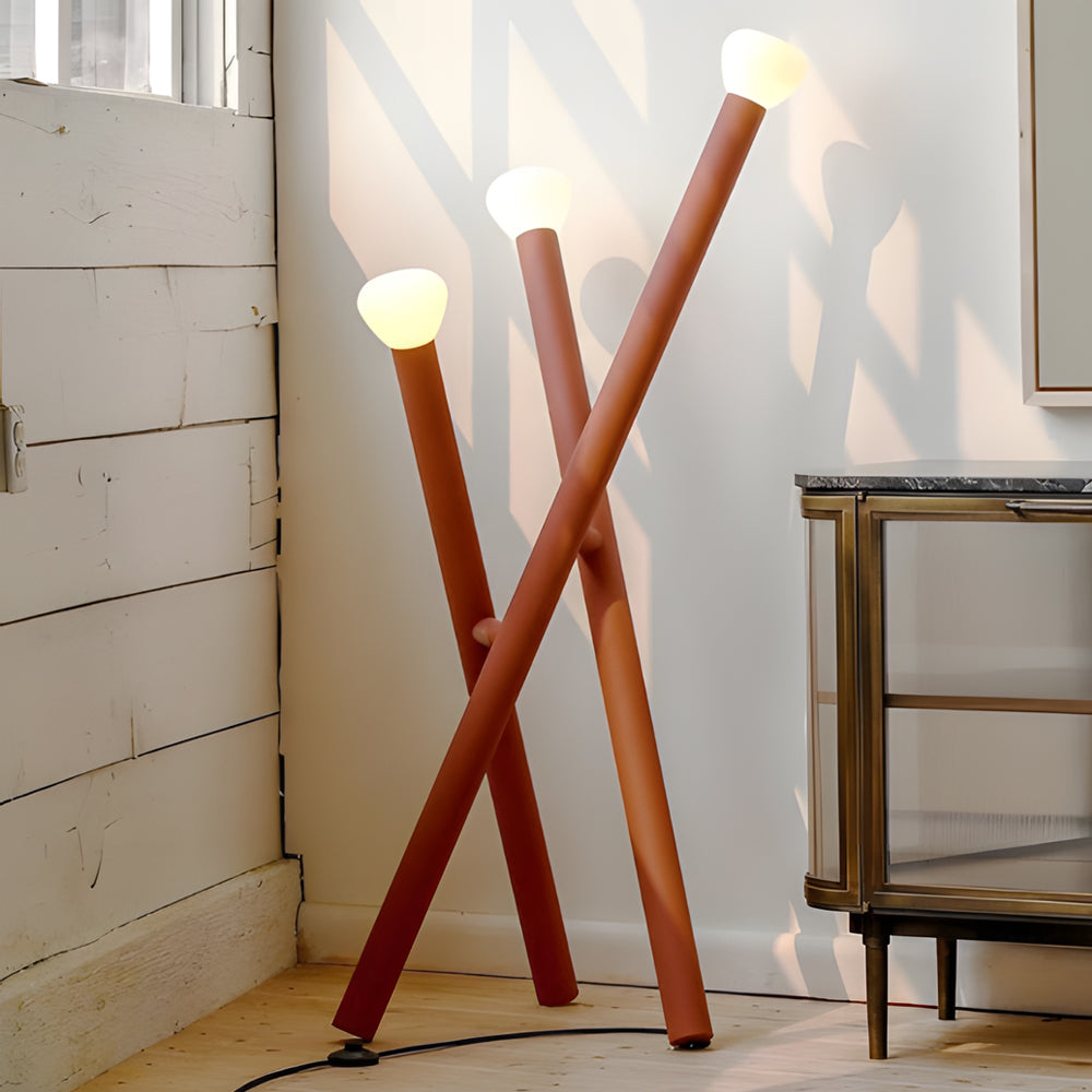 3 Light Minimalist Modern Stick Floor Lamp