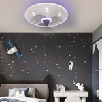 Round Acrylic Creative Three Step Dimming Modern Ceiling Fan And Light
