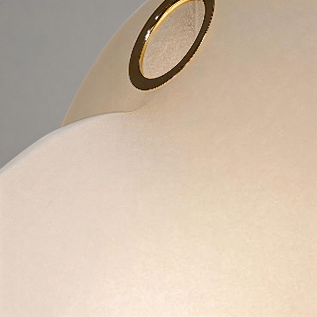 Silk Pendant Light with Iron Frame – Modern Minimalist Ceiling Lamp