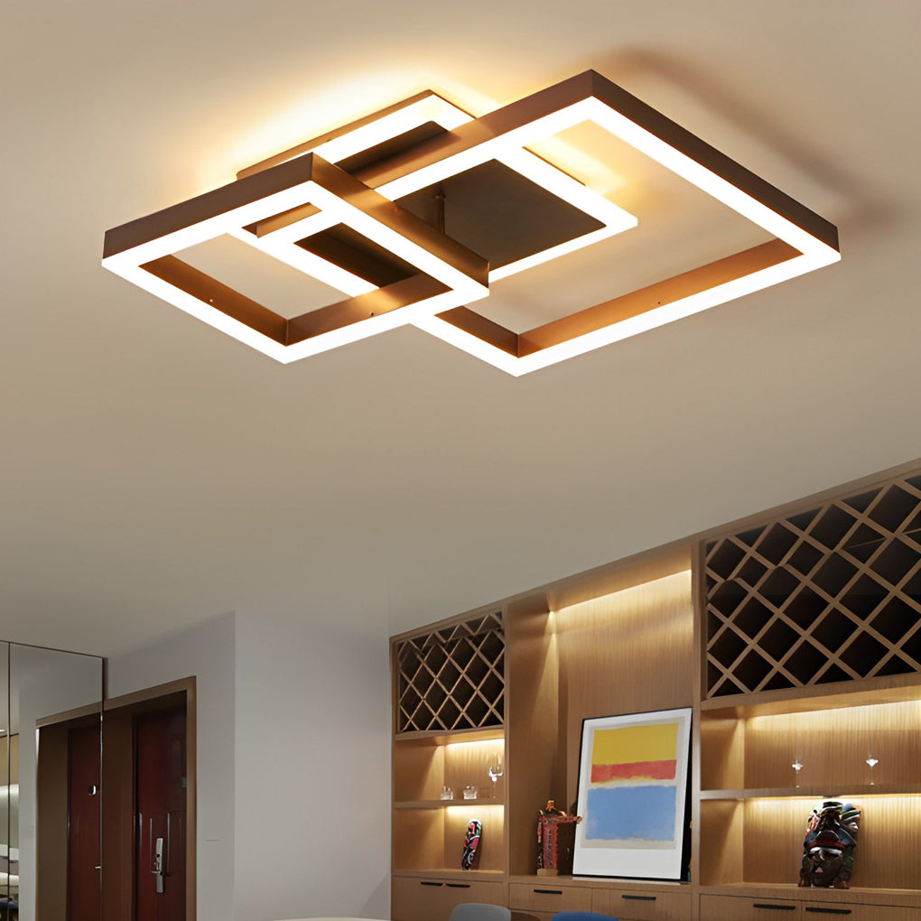 Square Overlapping Ceiling Light Fixture Ha077621