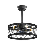 Retro Led Bladeless Ceiling Fans With Remote Ha084443
