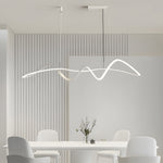 Wave Lines Dimmable With Remote Led Chandeliers Dining Room Lights