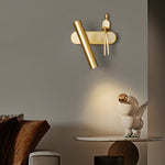 Brass Villain Wall Lamp 1 Light Slender Adjustable Led Wall Spotlight