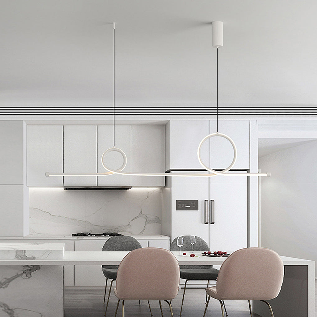 Waves Circular Led Pendant Light Ha081941