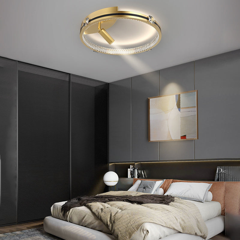 Round Ring Modern Ceiling Lights With Spotlights Ha098312