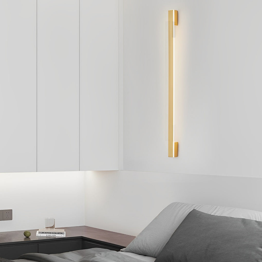 Copper LED Linear Wall Sconce with Three-Step Dimming for Modern Interiors