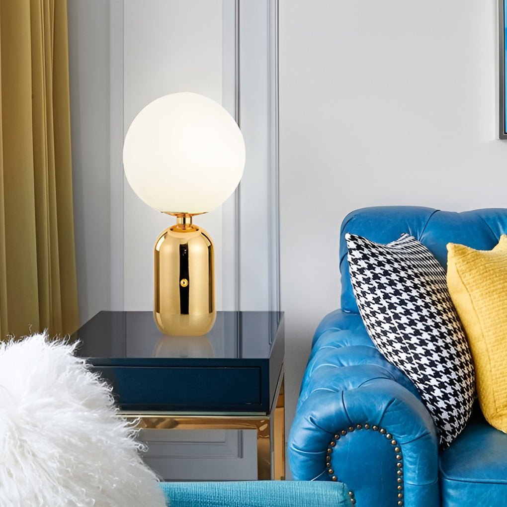 Modern Big Glass Global Ball Led Accent Table Lamp