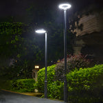 Round Waterproof Smart Remote Control Led Solar Lamp Post Top Lights