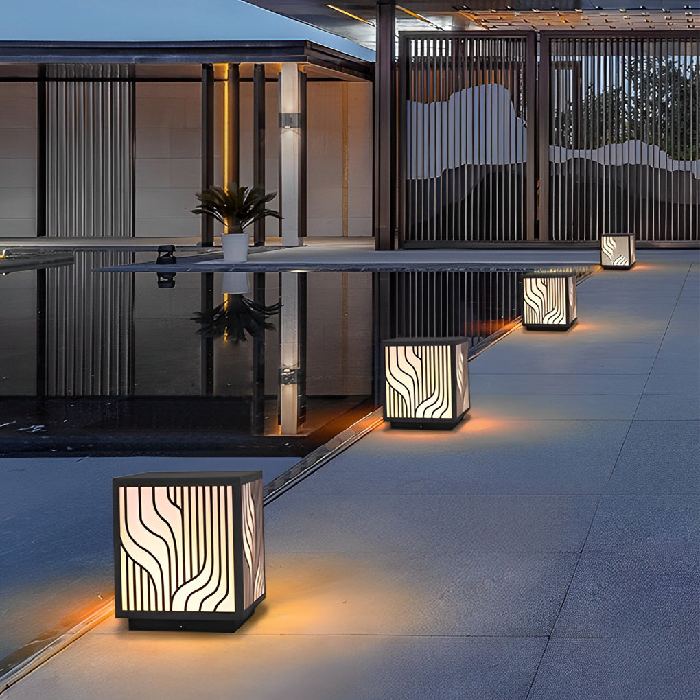 Square Modern Outdoor Fence Post Light Li002172