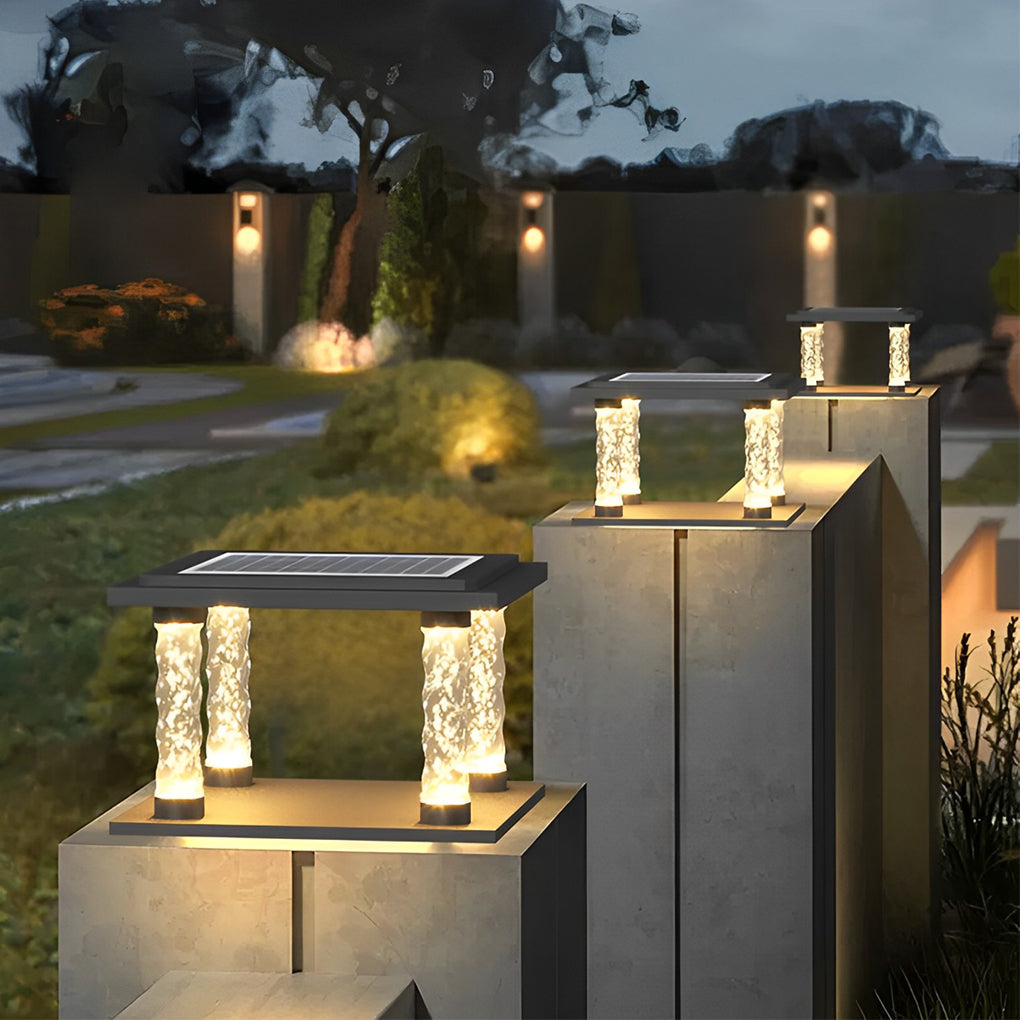 Bubbles Lamppost Solar Post Light Ha091733